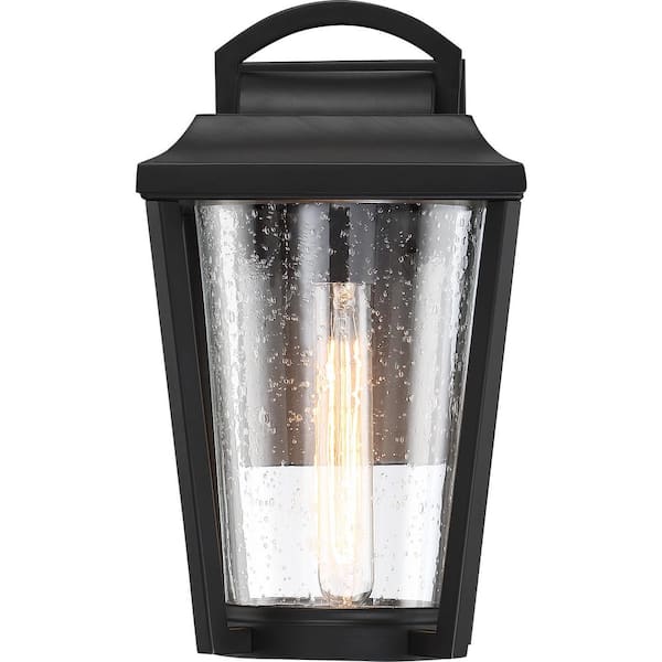 SATCO Lakeview Aged Bronze/Clear Outdoor Hardwired Wall Lantern Sconce with Incandescent Bulbs Included
