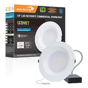 10 in. CCT and Wattage Selectable New Construction or Remodel IC Rated Integrated LED Commercial Downlight