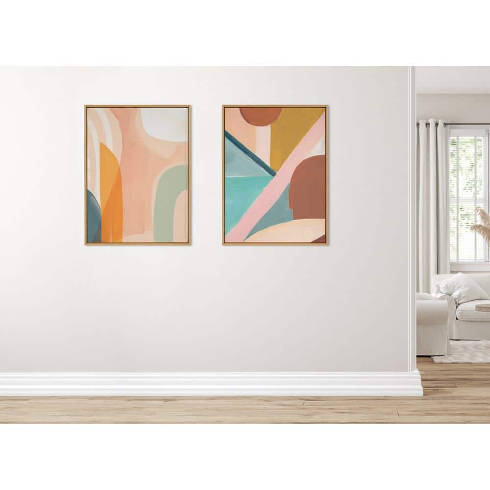 Natural Colorful Abstract Landscape Canvas Wall Art, 28x38