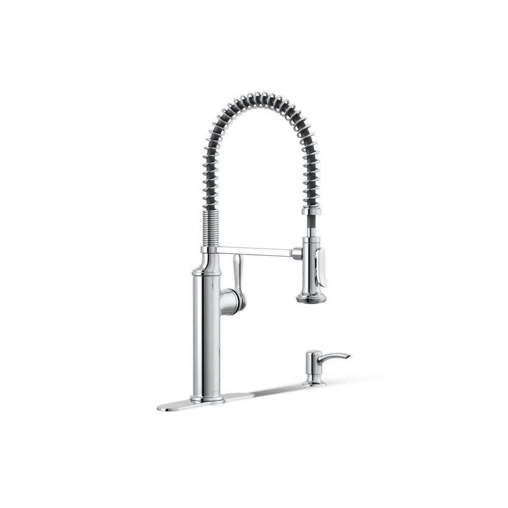 Kohler Sous Pro-Style Pull-Down Kitchen Faucet - Vibrant Stainless Finish - Single Hole