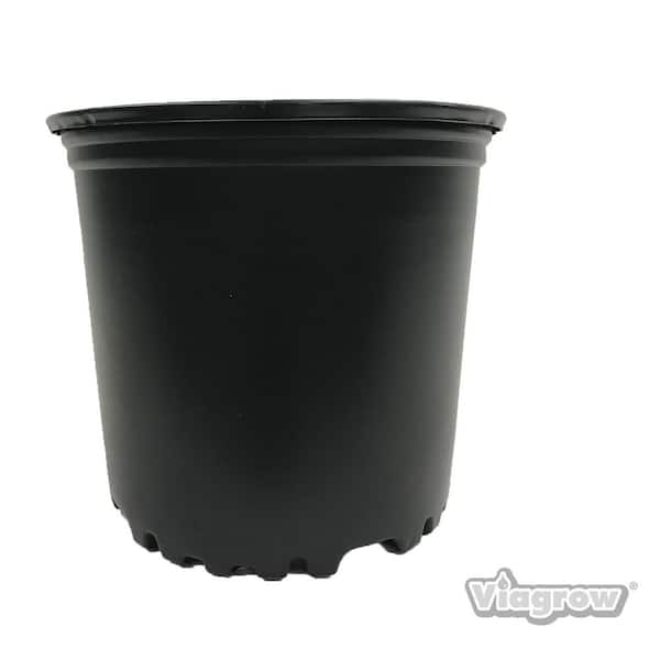 Viagrow 1 Gal. Black Plastic Nursery Pots (24-Pack) VHPP100-24 - The Home  Depot