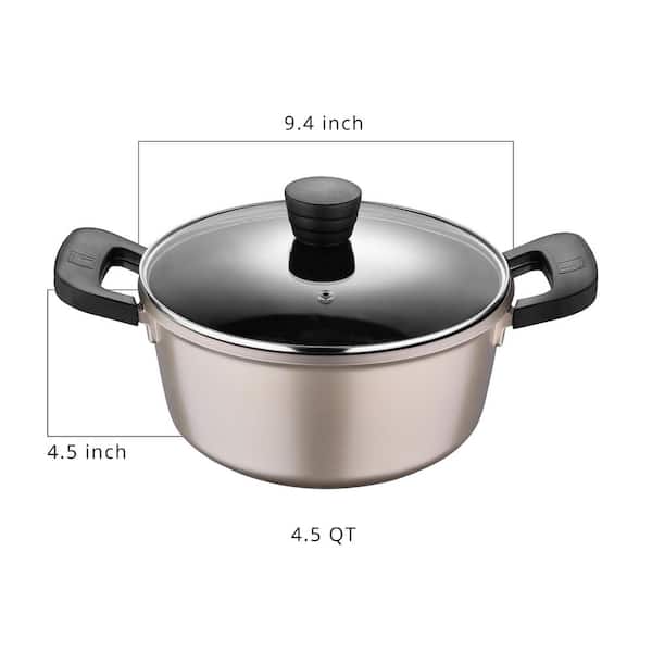 BERGNER 8 qt. Stainless Steel Dutch Oven with Lid BGUS10108STS - The Home  Depot