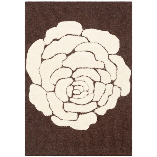 SAFAVIEH Cambridge Brown/Ivory 3 ft. x 5 ft. Floral Area Rug