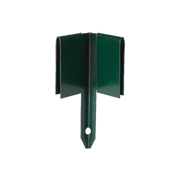 Colmet 8 in. x 14-Gauge Green Steel Edging Corner Stake