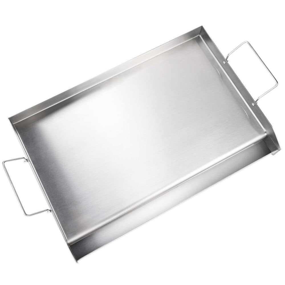 Stove Top Griddle, 23. 5x16in. Pre-Seasoned Stainless Steel Griddle, Rectangular Burner Griddle Pan, Family Pan Cookware