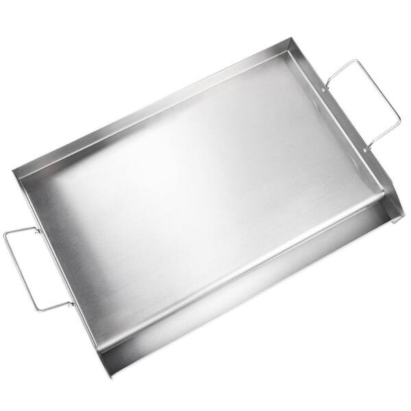 Stove Top Griddle, 23. 5x16in. Pre-Seasoned Stainless Steel Griddle, Rectangular Burner Griddle Pan, Family Pan Cookware