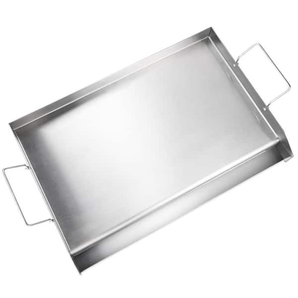 Stove Top Griddle, 23. 5x16in. Pre-Seasoned Stainless Steel Griddle, Rectangular Burner Griddle Pan, Family Pan Cookware