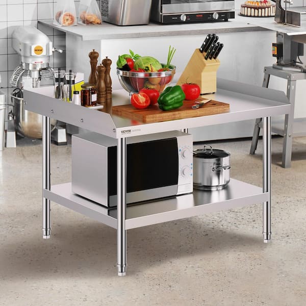 Stainless Table 36 x 30 x 24 in. Stainless Steel Equipment Grill Stand with Adjustable Undershelf Grill Stand Table