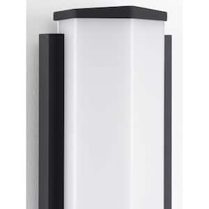 Z-1070 LED Collection 1-Light Textured Black White Acrylic Shade Modern Outdoor Small Wall Sconce Light