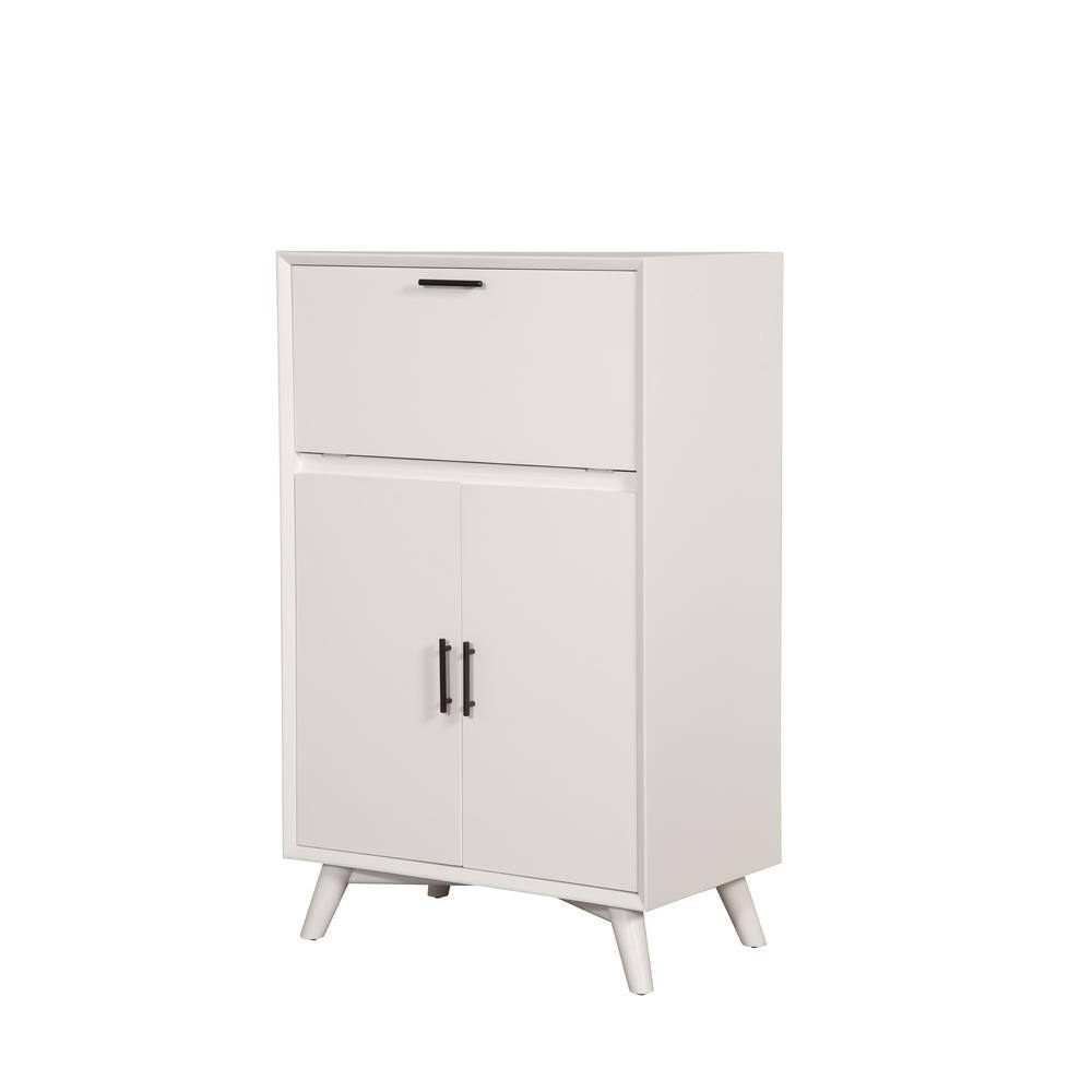 Flynn White Large Bar Cabinet