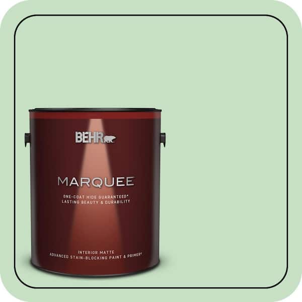 BEHR MARQUEE 1 gal. #450C-3 Green Myth Matte Interior Paint & Primer