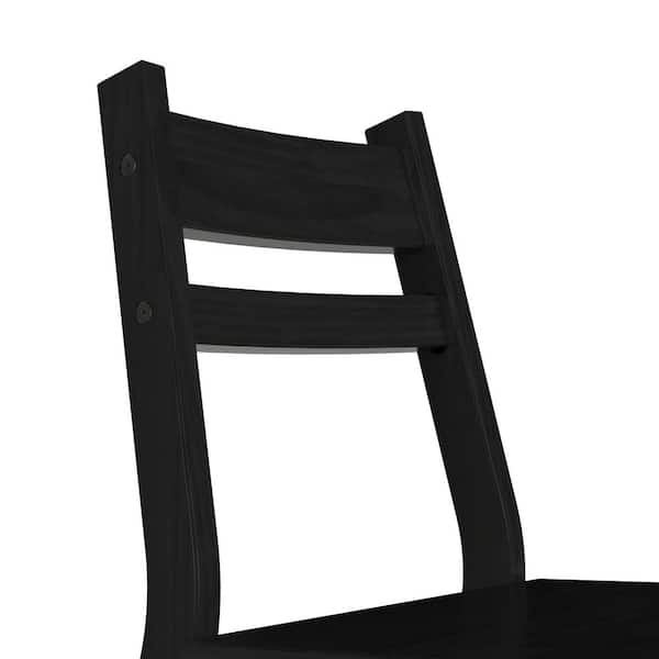 Jela Solid Wood Adult Chair 2pk - Black 47942 - The Home Depot