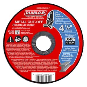 4-1/2 in. x 0.040 in. x 7/8 in. Thin Kerf Metal Cut-Off Disc (15-Pack)