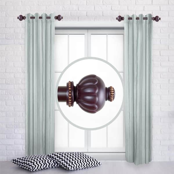 Rod Desyne 1-in 2-Pack 12-in to 20-in Satin Nickel Steel Side Curtain Rod  in the Curtain Rods department at