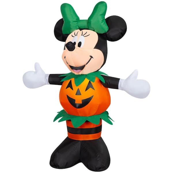 3.5 ft Airblown-Minnie Dressed In Pumpkin Outfit Halloween Inflatable