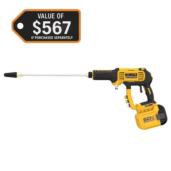 FLEXVOLT 60V MAX 1000 PSI 1.0 GPM Cold Water Cordless Battery Power Cleaner Kit w/(1) FLEXVOLT 3 Ah Battery and Charger