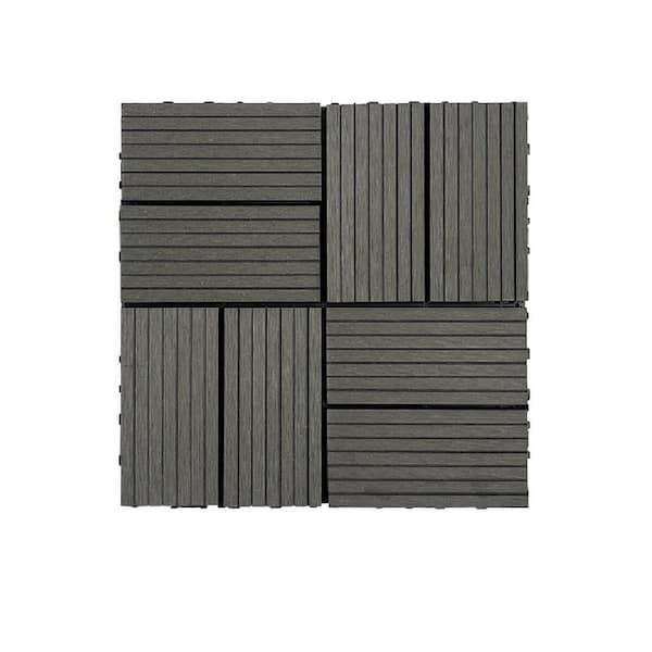 cadeninc 11.8 in. x 11.8 in. Square Wood Plastic Composite