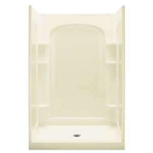 Ensemble 35-1/4 in. x 48 in. x 77 in. Curve Shower Kit in Biscuit
