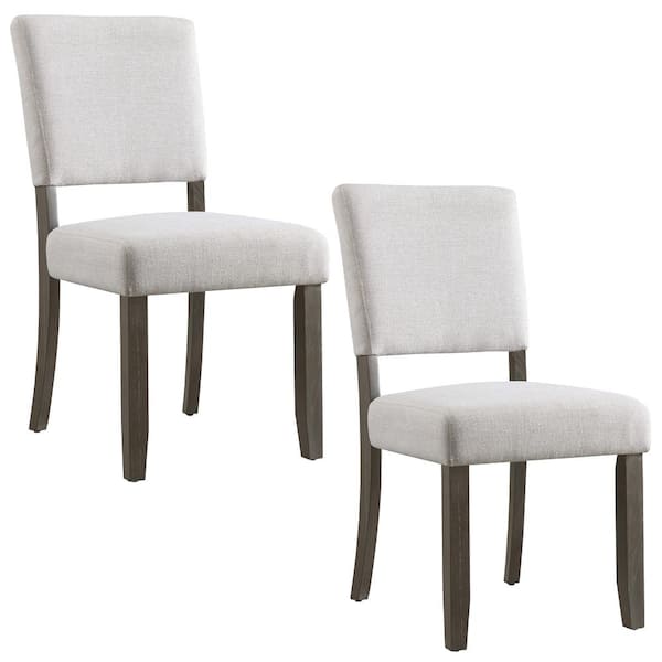 Leick Home Upholstered Dining Chair in Heather Gray (Set of 2)