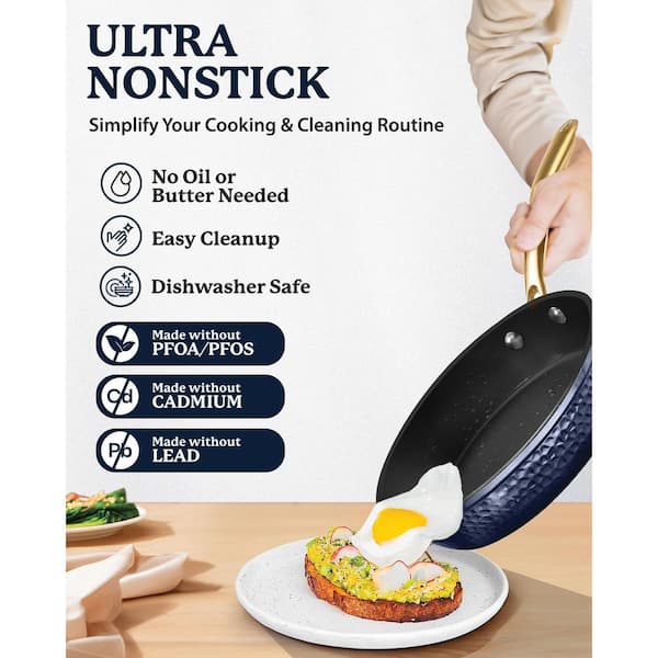  Granitestone 3 Pc Non Stick Frying Pans Set, Nonstick Frying  Pans Nonstick 8/10 / 12 Inch Pan Skillets for Cooking with Stay Cool  Handles, Induction Cookware, Dishwasher/Oven Safe, Non Toxic 