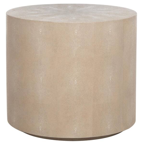 SAFAVIEH Diesal 20.08 in. Natural Round Resin End Table