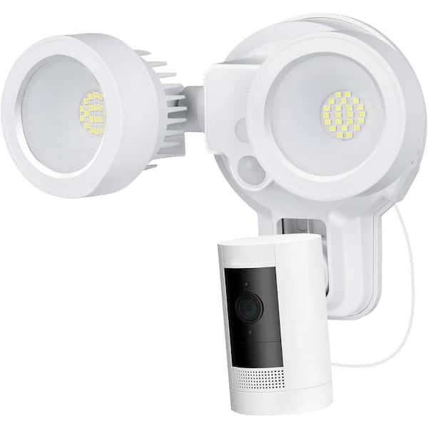 Wasserstein 3 In 1 Floodlight Charger And Mount For Ring Stick Up Cam And Spotlight Cam Battery White Camera Not Included Ringfldlightwhtus The Home Depot