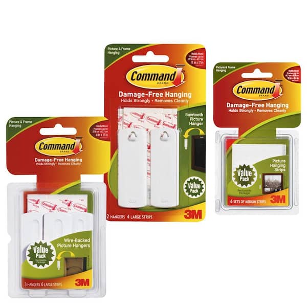 Command Picture Hangers, Sawtooth, Value Pack