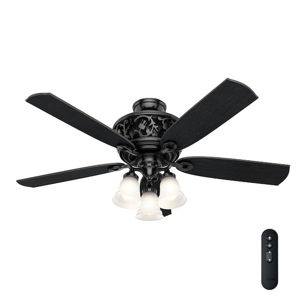 Reviews For Hunter Promenade 54 In Led Indoor Gloss Black Ceiling Fan With Light Kit And Remote Pg 2 The