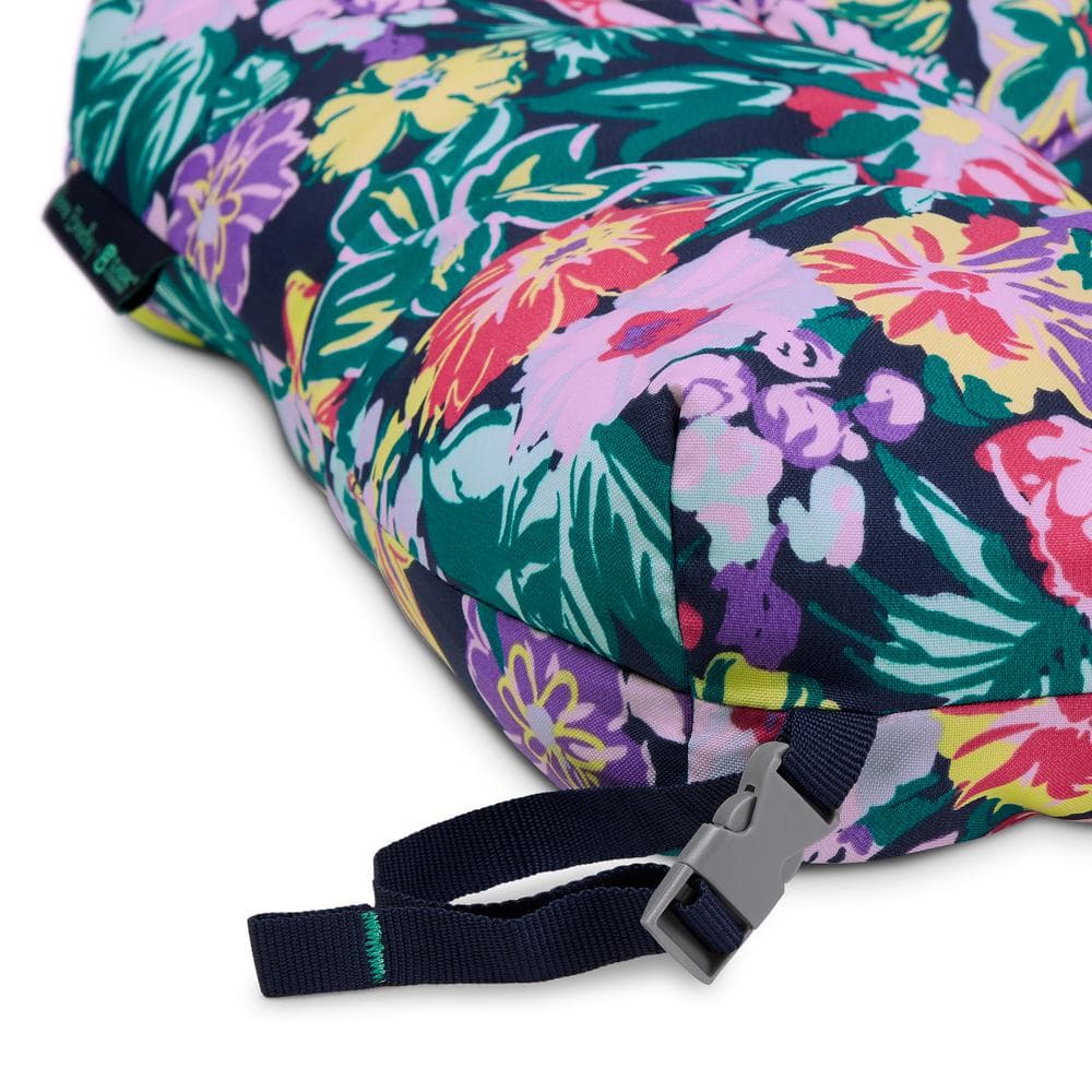 Happy Blooms Water-Resistant Outdoor Patio Chair Cushions, 19" x 19", 2-Pack