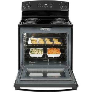 30 in. 5.3 cu. ft. Electric Range with Self-Cleaning Oven in Black