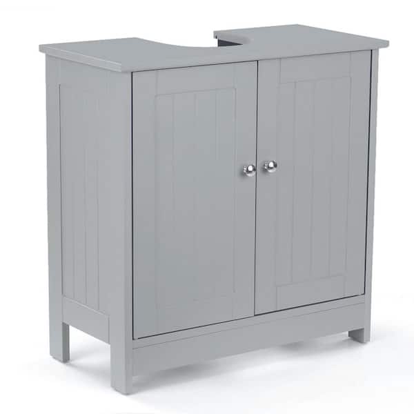 Unbranded 23.6 in. W x 11.4 in. D x 23.6 in. H Bathroom Gray Linen Cabinet