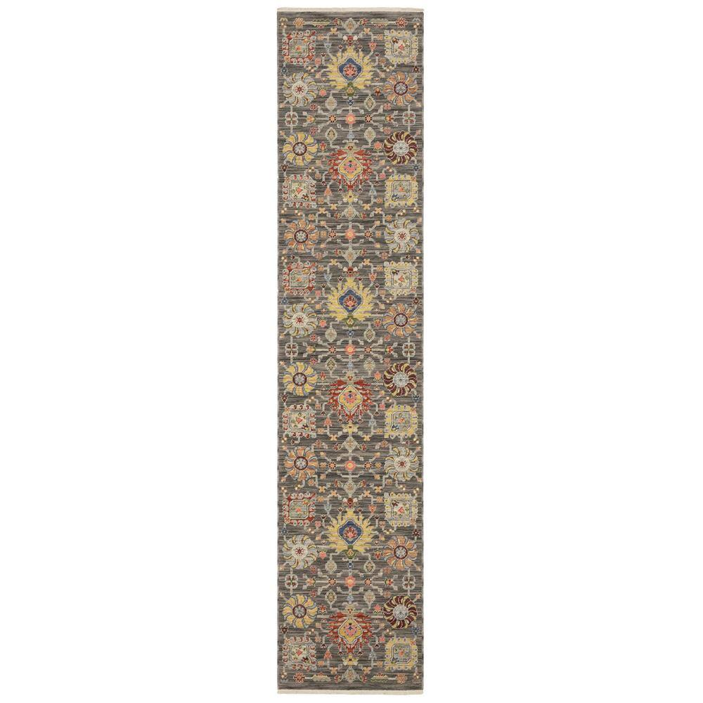 Lavista Gray/Multi-Colored 2 ft. x 12 ft. Traditional Persian Oriental Wool/Nylon Blend Indoor Runner Area Rug price history on PriceWatchPro