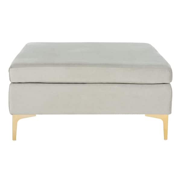 SAFAVIEH Giovanna 17 in Gray/Brass Bench