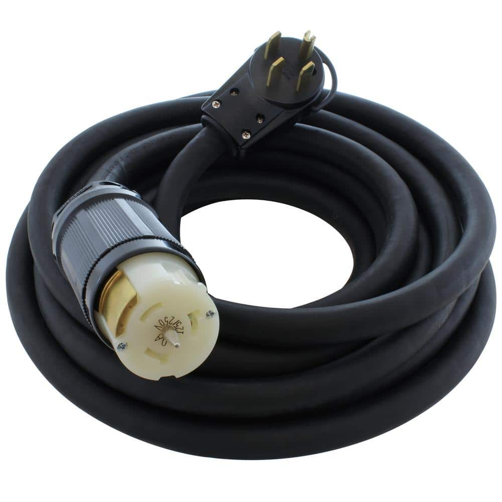 10 ft. 6/4 SOOW 50 Amp NEMA 14-50P to CS6364 Generator Rubber Transfer Switch Power Cord -  AC WORKS, TE1450RU-010