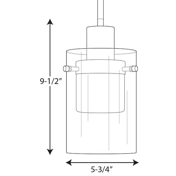 Moderna Collection 9 -Watt Brushed Nickel Integrated LED Pendant