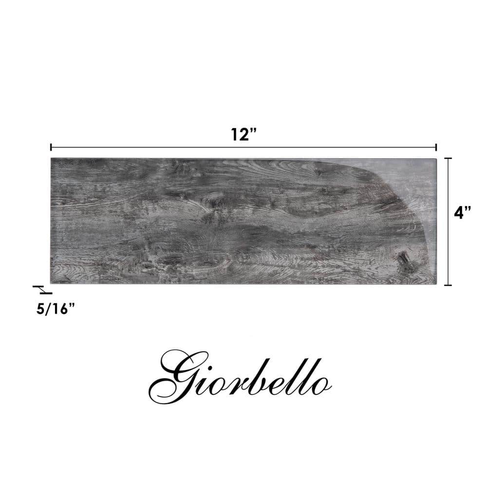 Platinum Glossy Glass Wood Look 4'' x 12'' Wall Tile