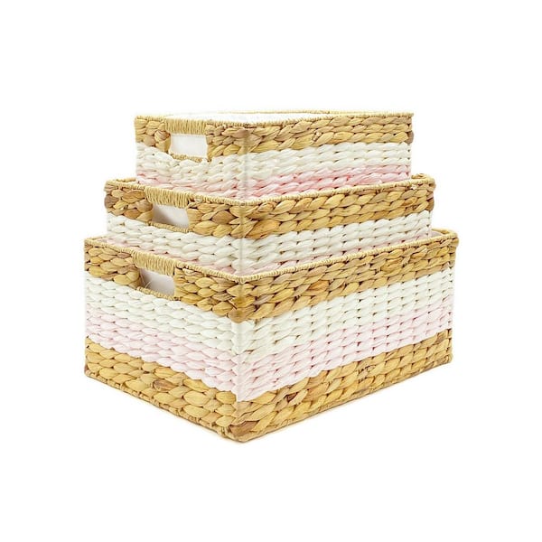 3-Piece Wicker Nesting Basket Set by Handcrafted 4 Home 