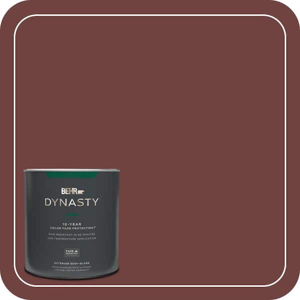 BEHR DYNASTY 1 qt. #ICC-82 Library Red Semi-Gloss Exterior Stain-Blocking Paint & Primer