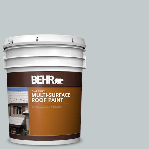 BEHR 5 gal. #RP-12 Royal Slate Flat Multi-Surface Exterior Roof Paint