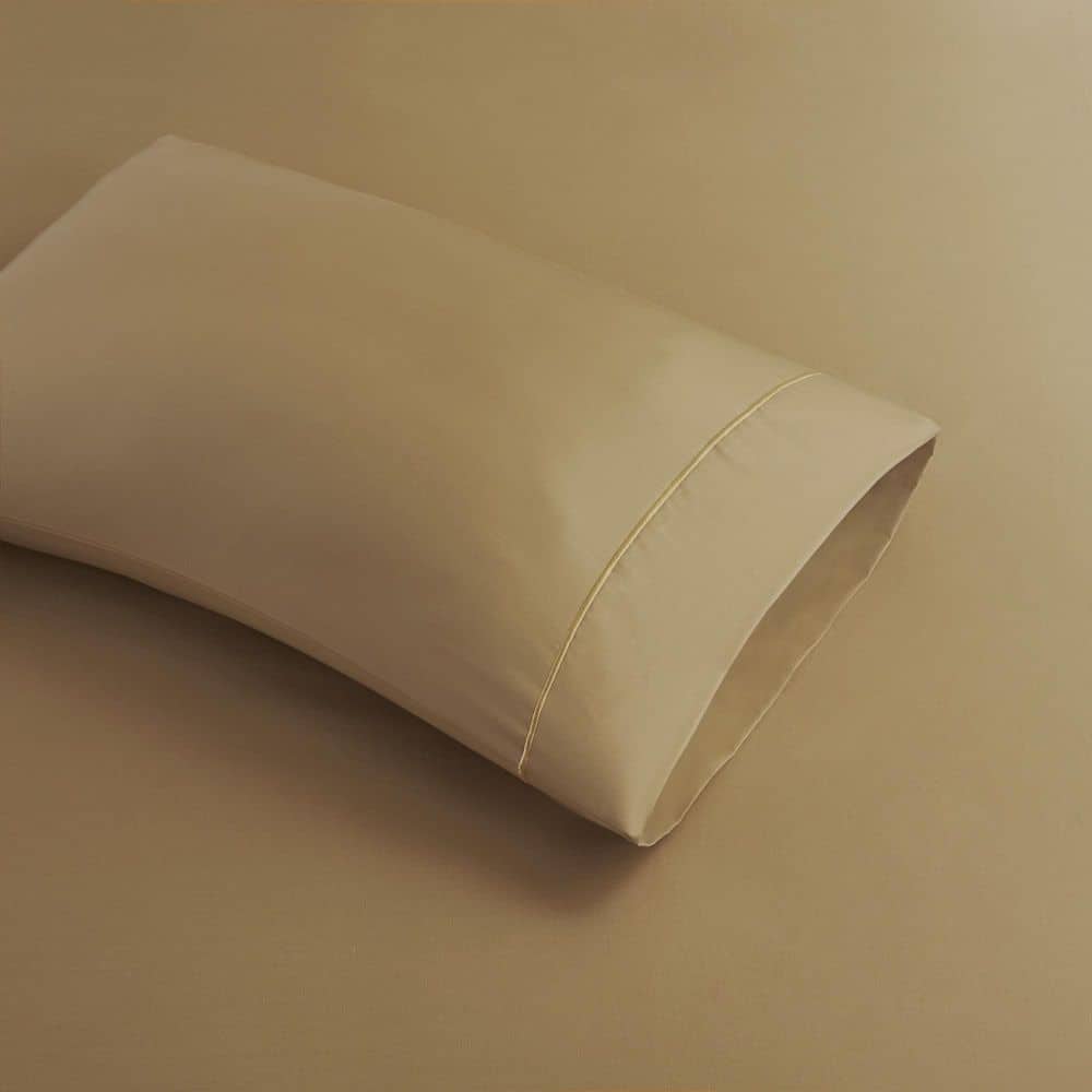 Gold Pima Cotton Sateen Split King Sheet Set