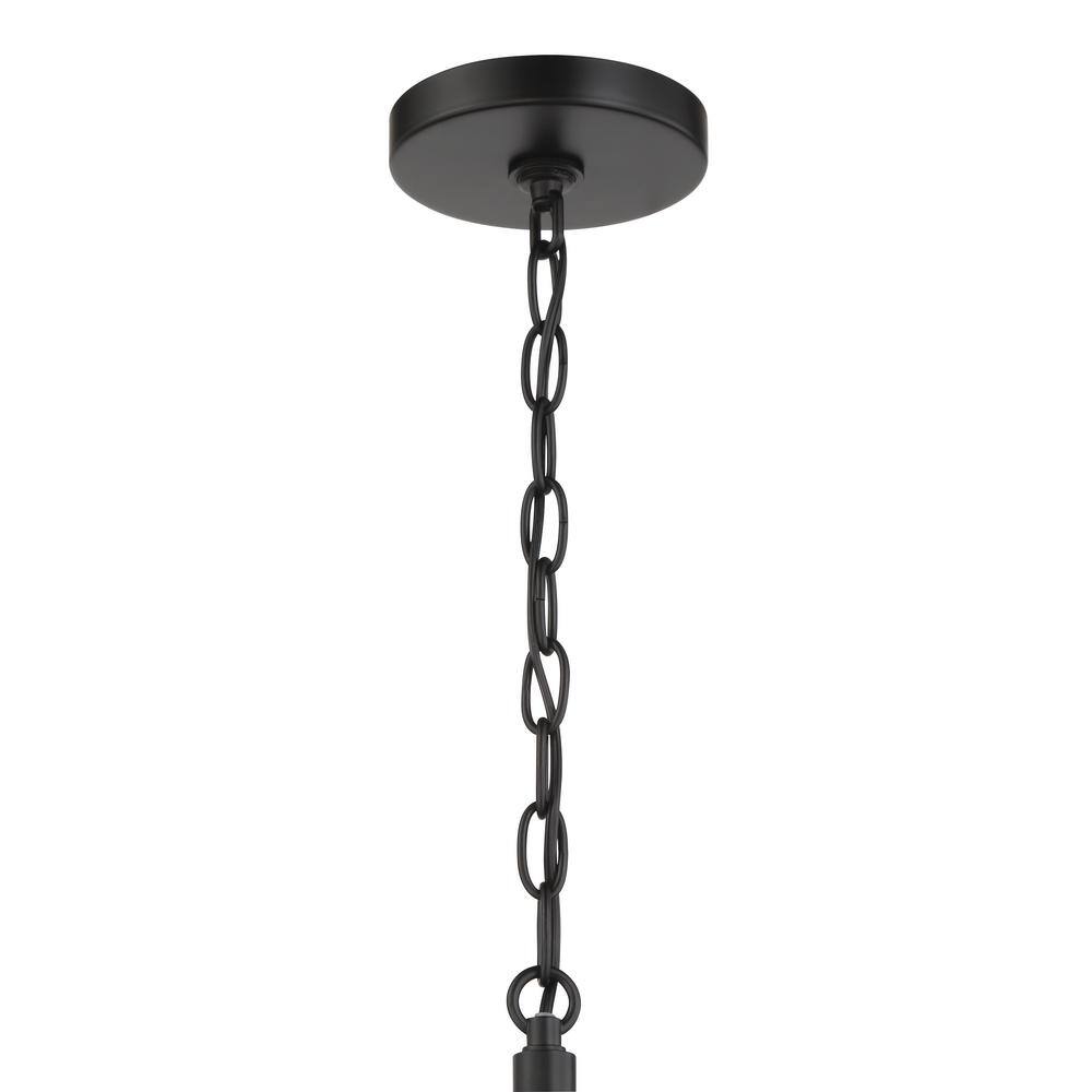 Flat Black 8-Light Candle Style Chandelier