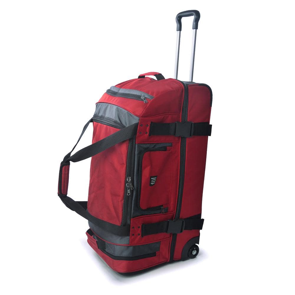 Ful Rig 30 in. Red/Grey Rolling Duffel Bag ABFL5807-530 - The Home Depot