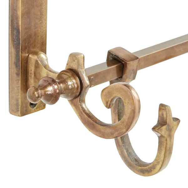 Litton Lane 25.5 in. W x 10 in. D Brass Aluminum Decorative
