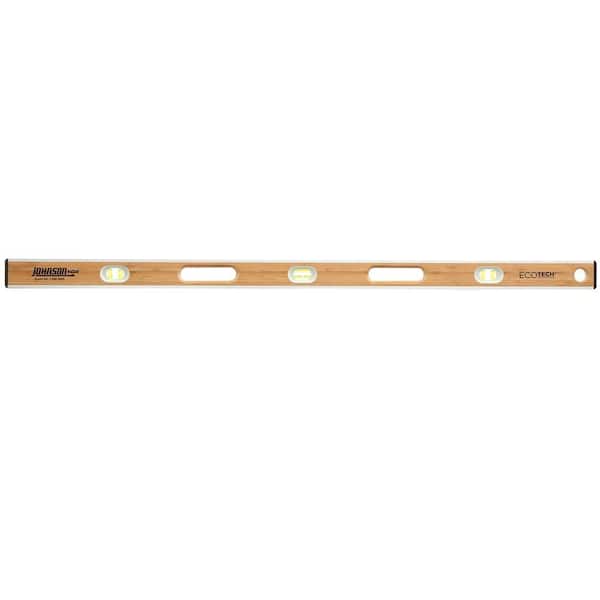 Johnson 48 in. Eco-Tech Bamboo Box Beam Level 1610-4800 - The Home