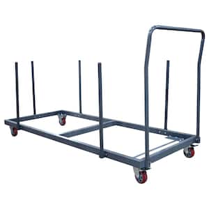 72 in. Flat Stacking Folding Table Dolly Cart