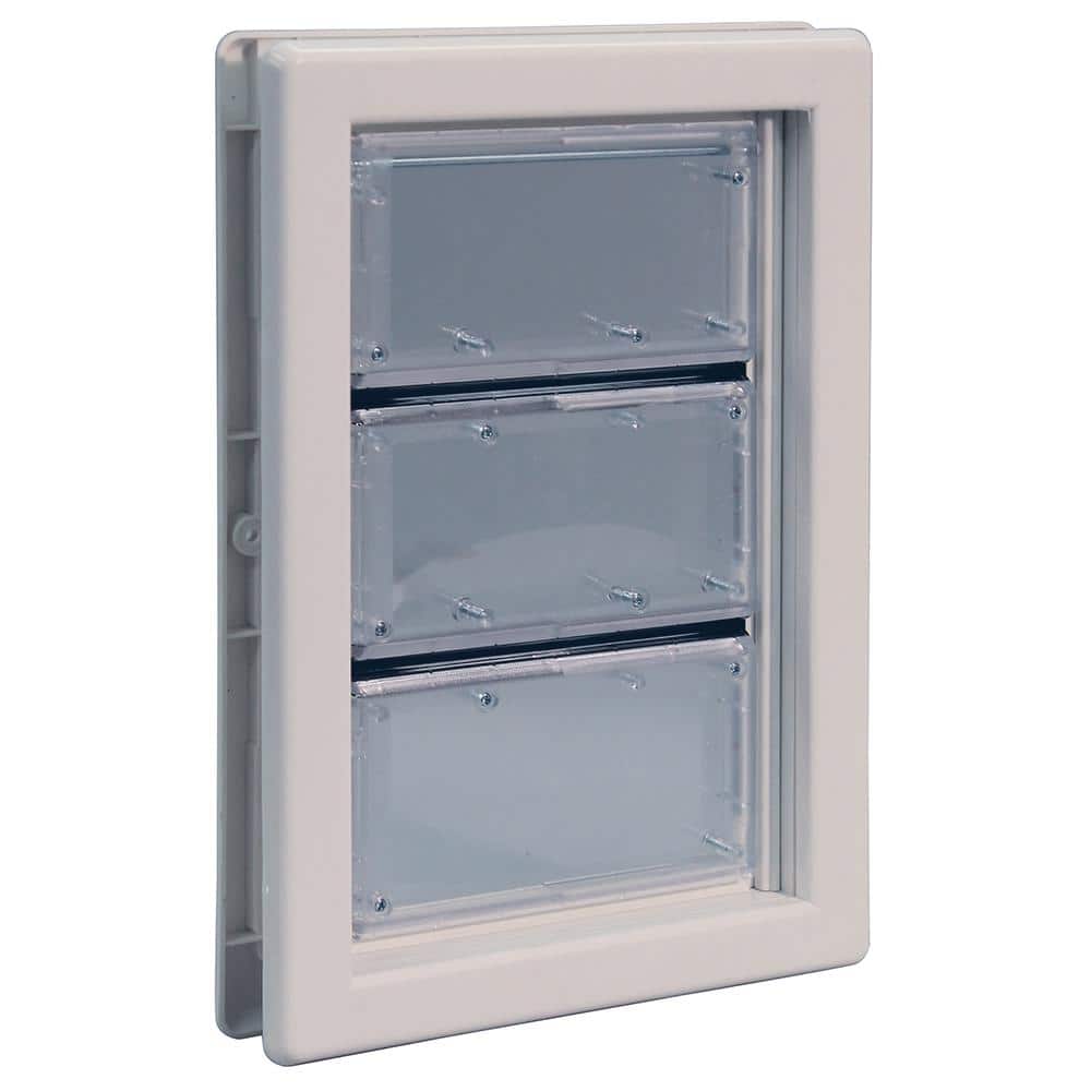 Medium Tan Plastic Pet Door with Lock