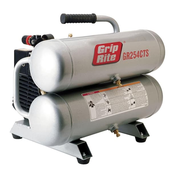 Grip-Rite 4.3 gal. Portable Twin Stack Electric Air Compressor