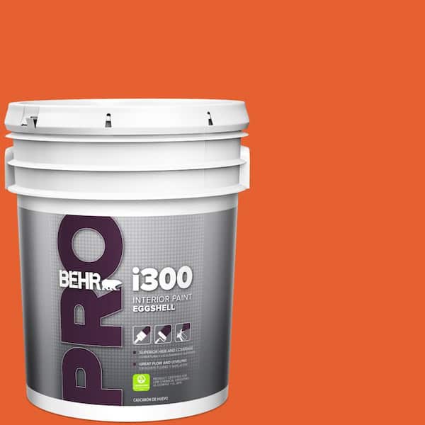 BEHR PRO 5 gal. #S-G-230 Startling Orange Eggshell Interior Paint