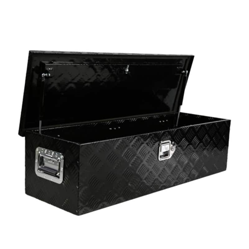 90 Gal. Metal Deck Box 39 in. Aluminum Underbody Truck Tool Box Storage Box with Lock Keys Latch for Truck Van Trailer