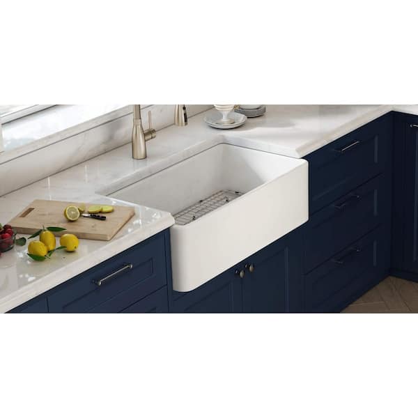 ★YNHI☆farm Getpro Fireclay White 36 in. x 18 in. Single Bowl Farmhouse